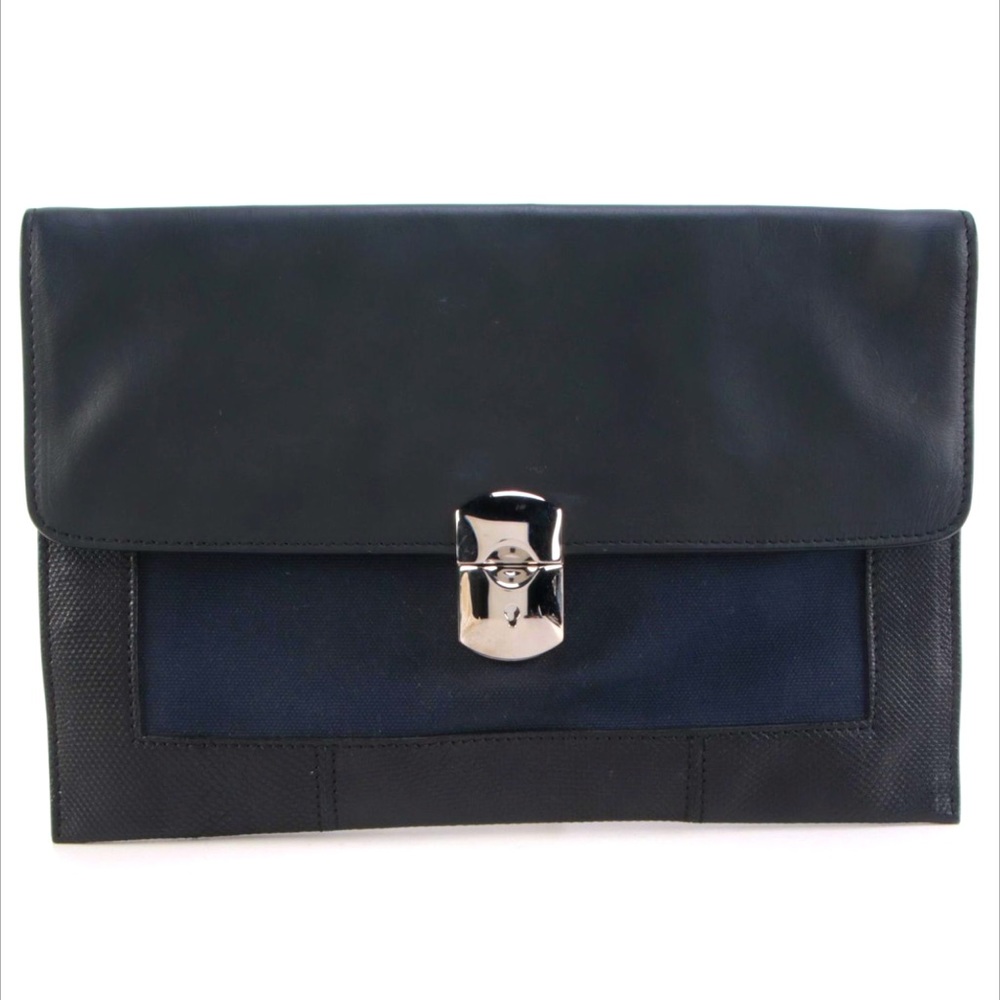 Balenciaga Envelope Leather Clutch with Padlock